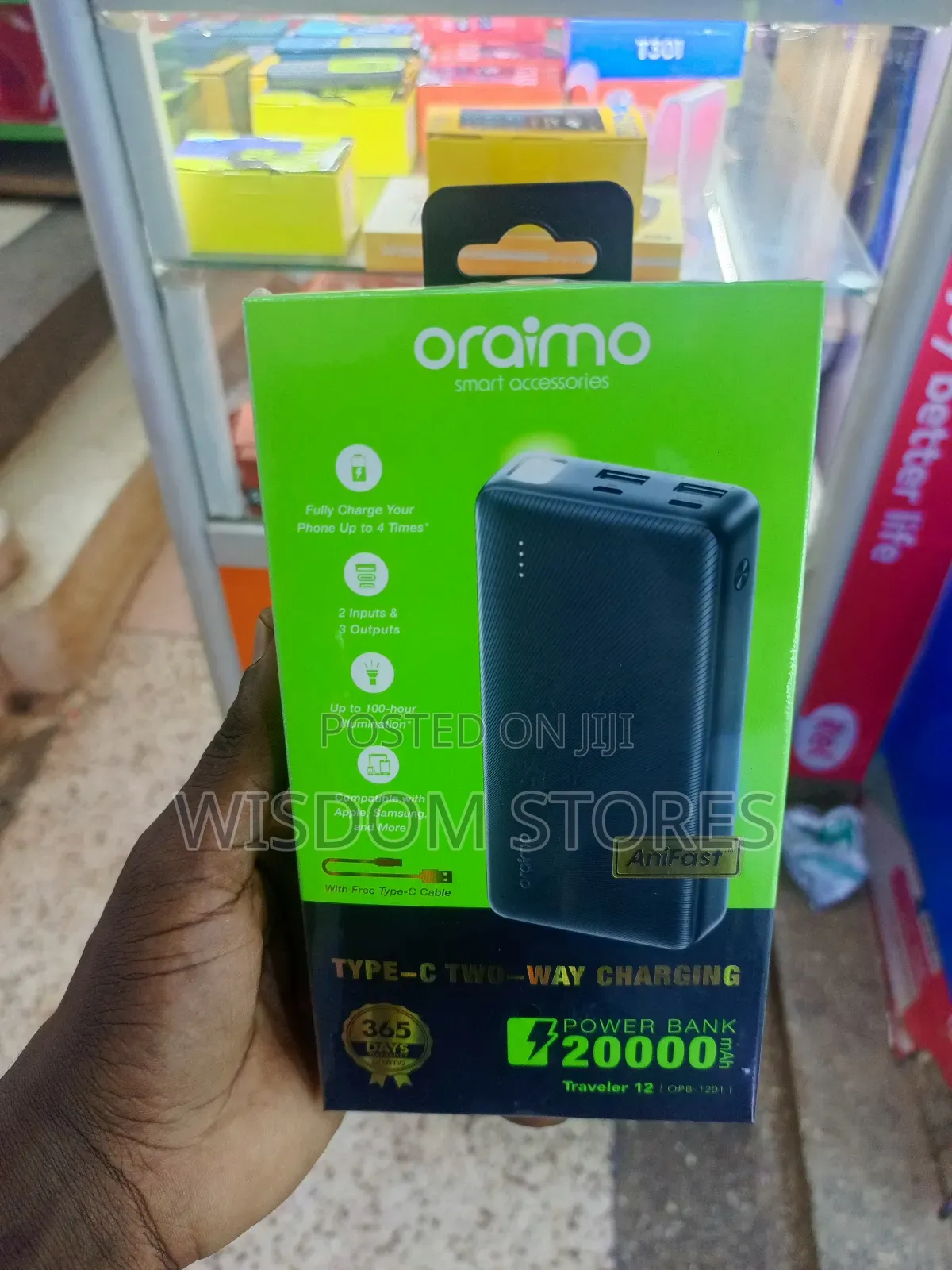 Oraimo 20000 Mah Fast Charge Powerbank 5v/2.1a+Usb Cable
