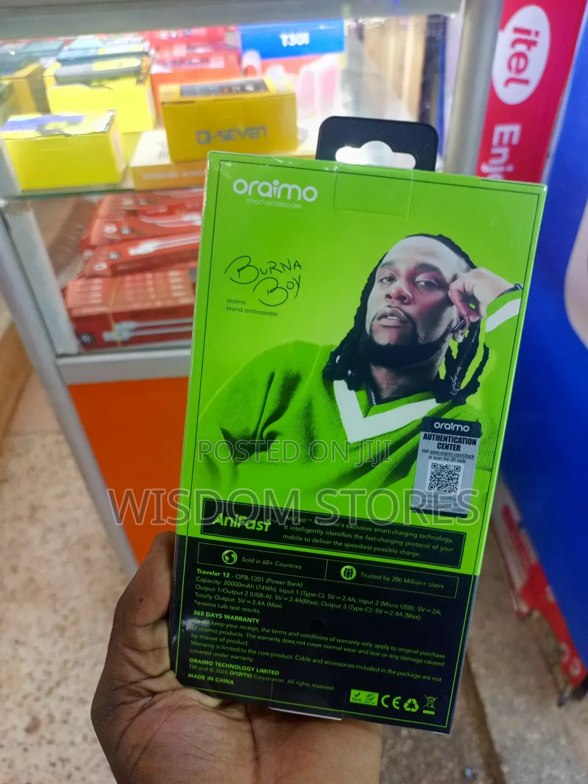 Oraimo 20000 Mah Fast Charge Powerbank 5v/2.1a+Usb Cable
