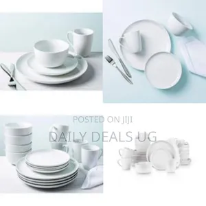 Classic Minimalist Porcelain Dinnerware Set - Multicolor