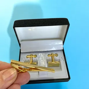 Cufflinks and Tie Clip Set in a Gift Box Tie Clip Men's Jewelry