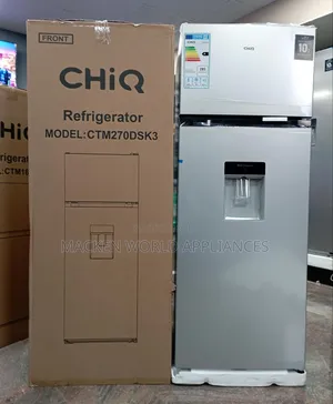 270l Chiq Double Door Fridge New