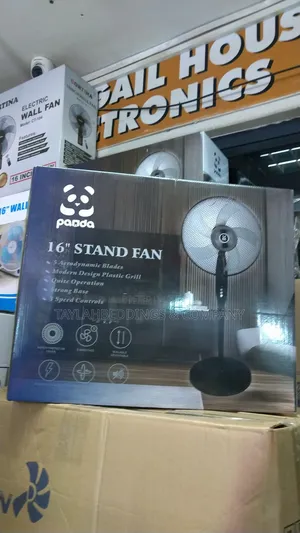 Panda Oscillating 16′′ Adjustable 3 Speed Quiet Big Pedestal Stand Fan
