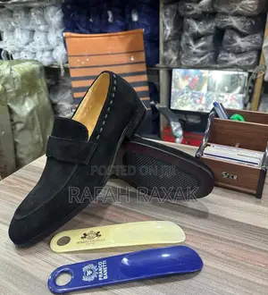 Original Men’S Renato Castello Black Suede Penny Loafers