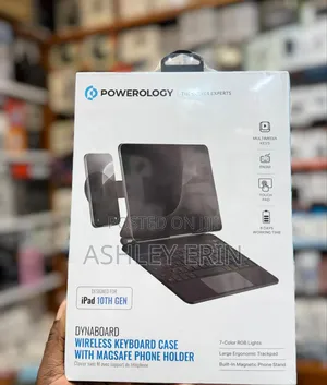 Powerology Dynaboard Wireless Keyboard Case With Magsafe Phone Holder