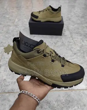 Original Men’S Green Ecco Casual Leather Waterproof Hiking Shoes