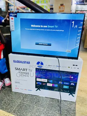 Globalstar 32 Inches Flameless Smart Tv With Inbuilt Free Channels