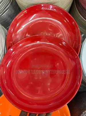 Melamine Plates Red and Black