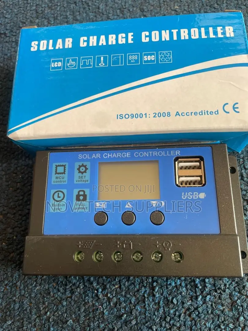 10a Dual Voltage Solar Charge Controller With LCD-Boxed