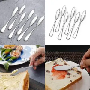 Set of 6 Stainless Steel Butter Spreaders / Knives