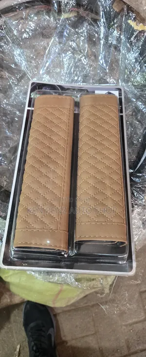 Leather Coloured Car Seat Belt Cover