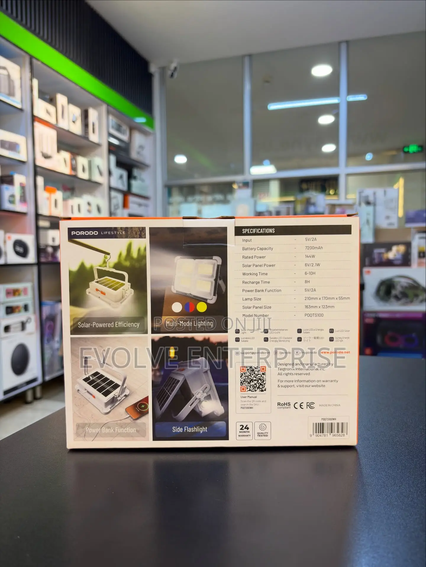 Porodo Sunlite Solar Outdoor Led Light