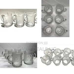 Set of 6 Thick Coffee Tea Glasses