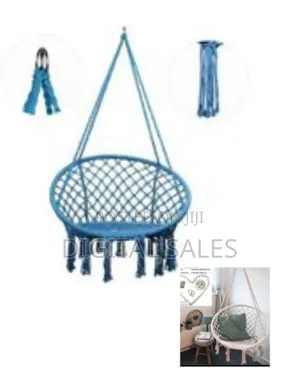 Macrame Hammock Chair Swing With Hanging Kit - Multicolor