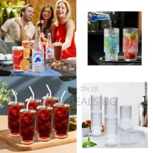 6 Pieces Set of 16 Oz Glass Cups