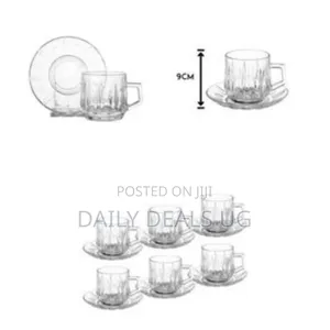 12 Pieces Set of Tea Glasses With Saucers