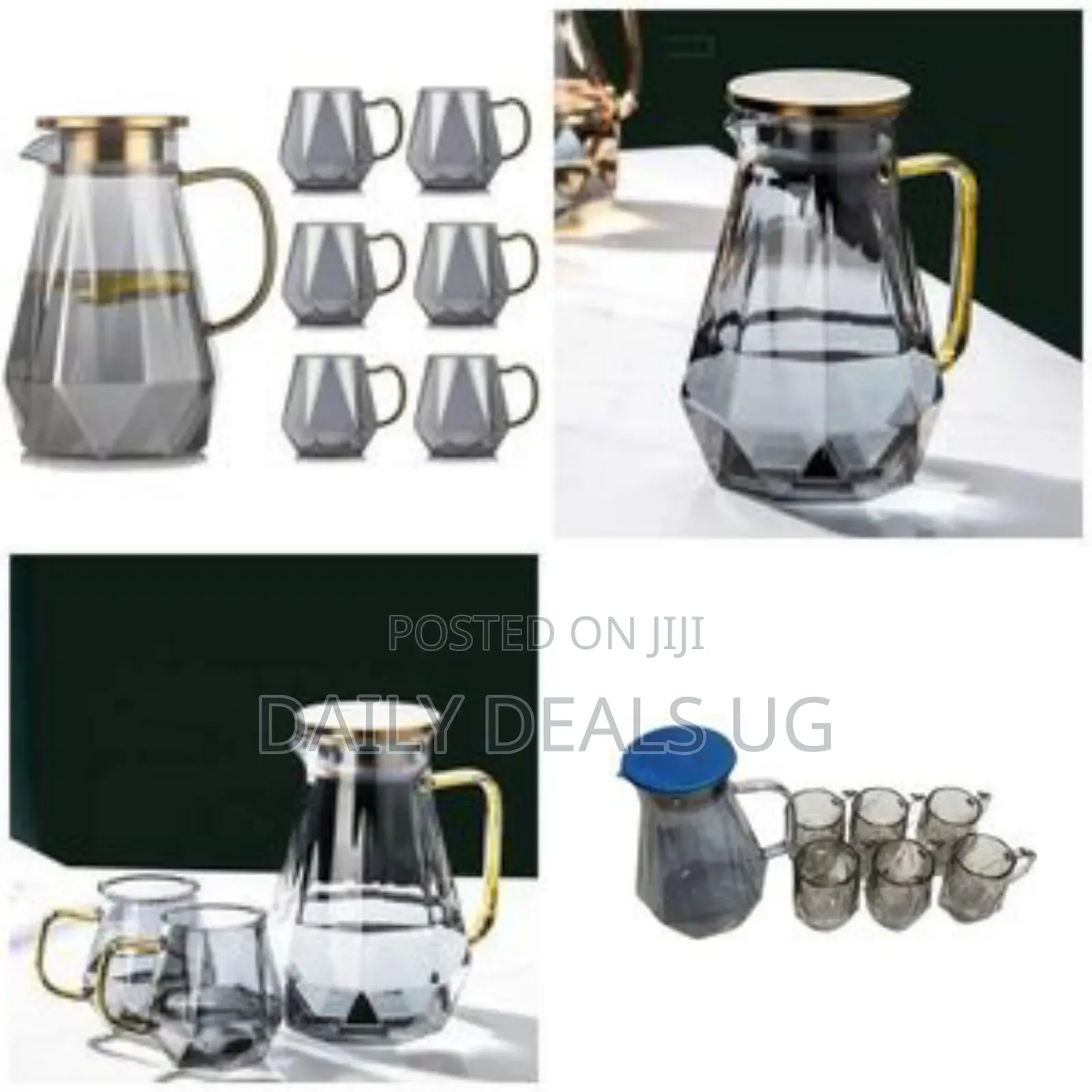 Set of 6 Borosilicate Glasses and Jug