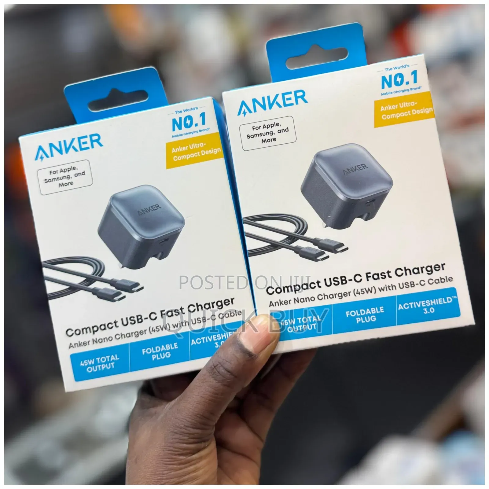 Anker Nano Charger 45w With Usb-C Cable