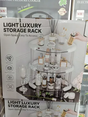 Light Luxury" 3-Tier Corner Storage Rack.