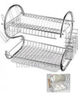 2 Tier Stainless Steel Dish Rack