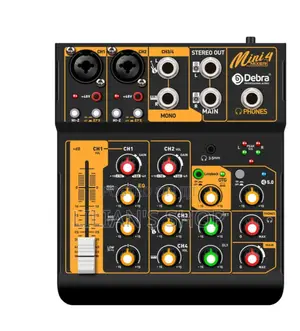 D Debra Audio Mini4 Portable 4-Channel Dj Mixer Console.