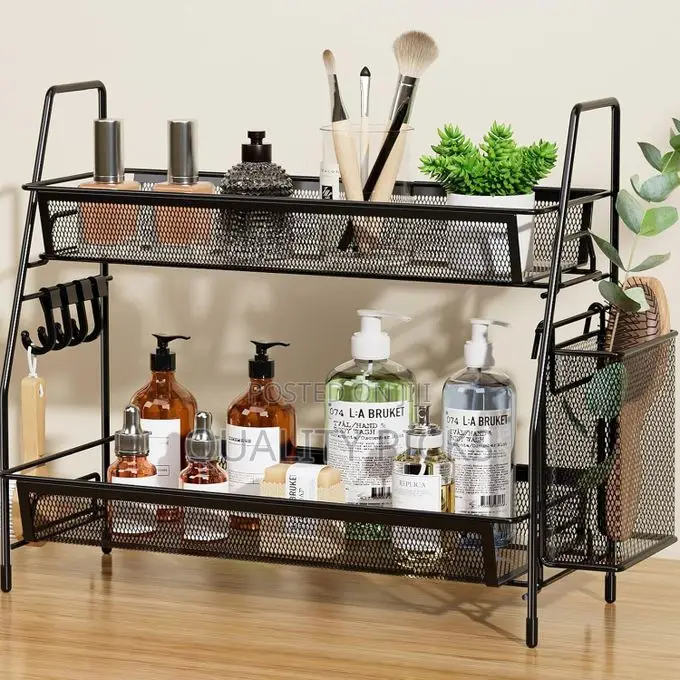 Bathroom Organizer Countertop, Metal Wire Mesh 2 Tier