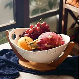 Fruit Basket White Porcelain Filter Drain Fruit Bowl