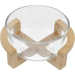 1pc of 25cm Transparent Dessert Glass Serving Tray
