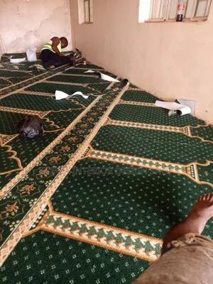 Green Mosque Woolen Carpet