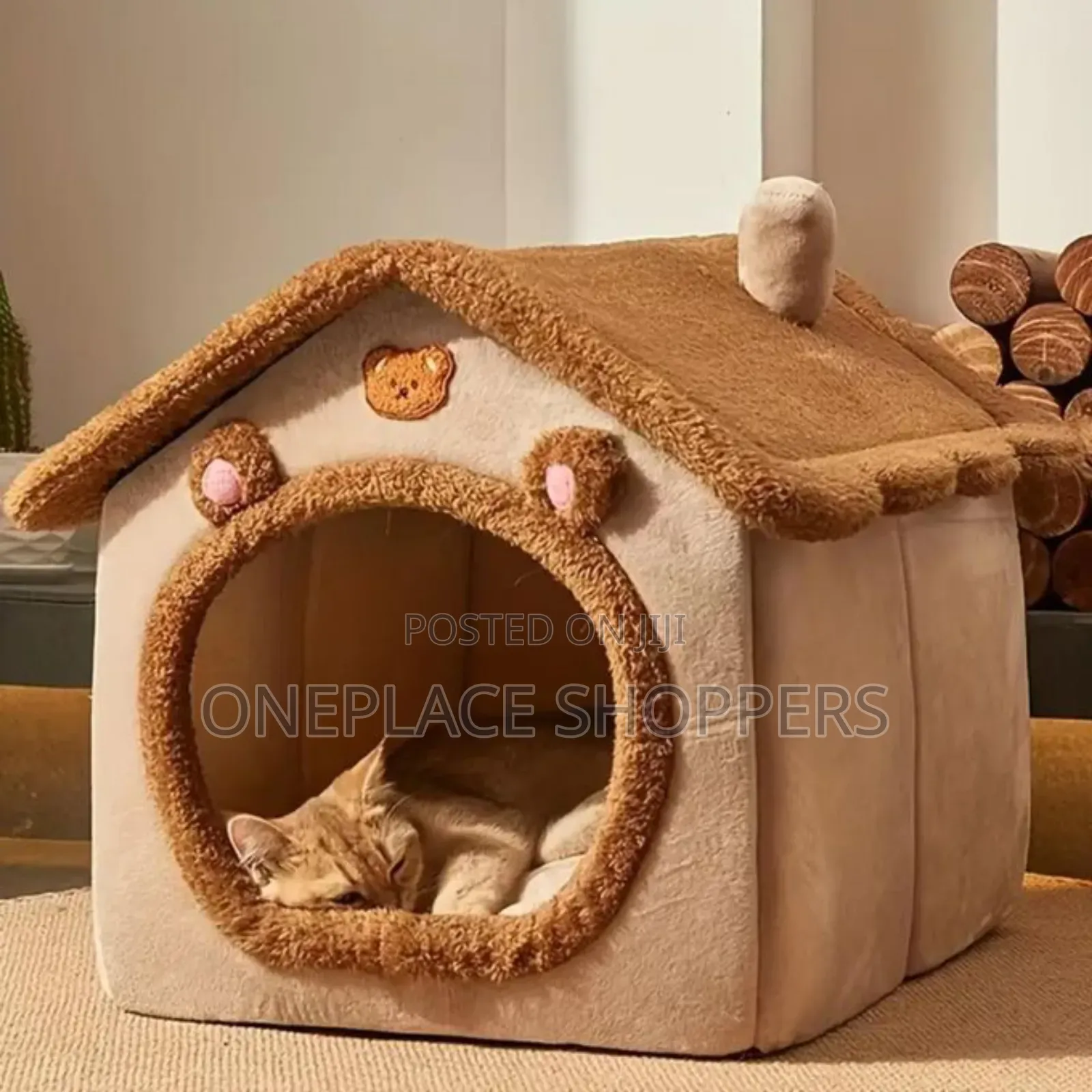 Foldable Pet House Removable Washable Cat House Cave Sofa Pet Bed