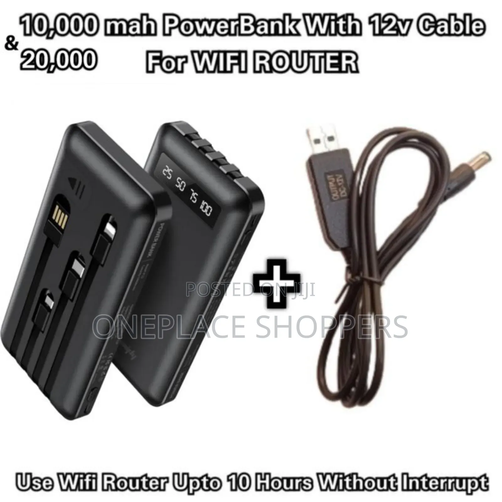 Powerbank With 12v Cable for Wifi Router