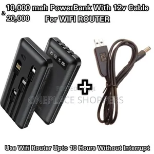 Powerbank With 12v Cable for Wifi Router