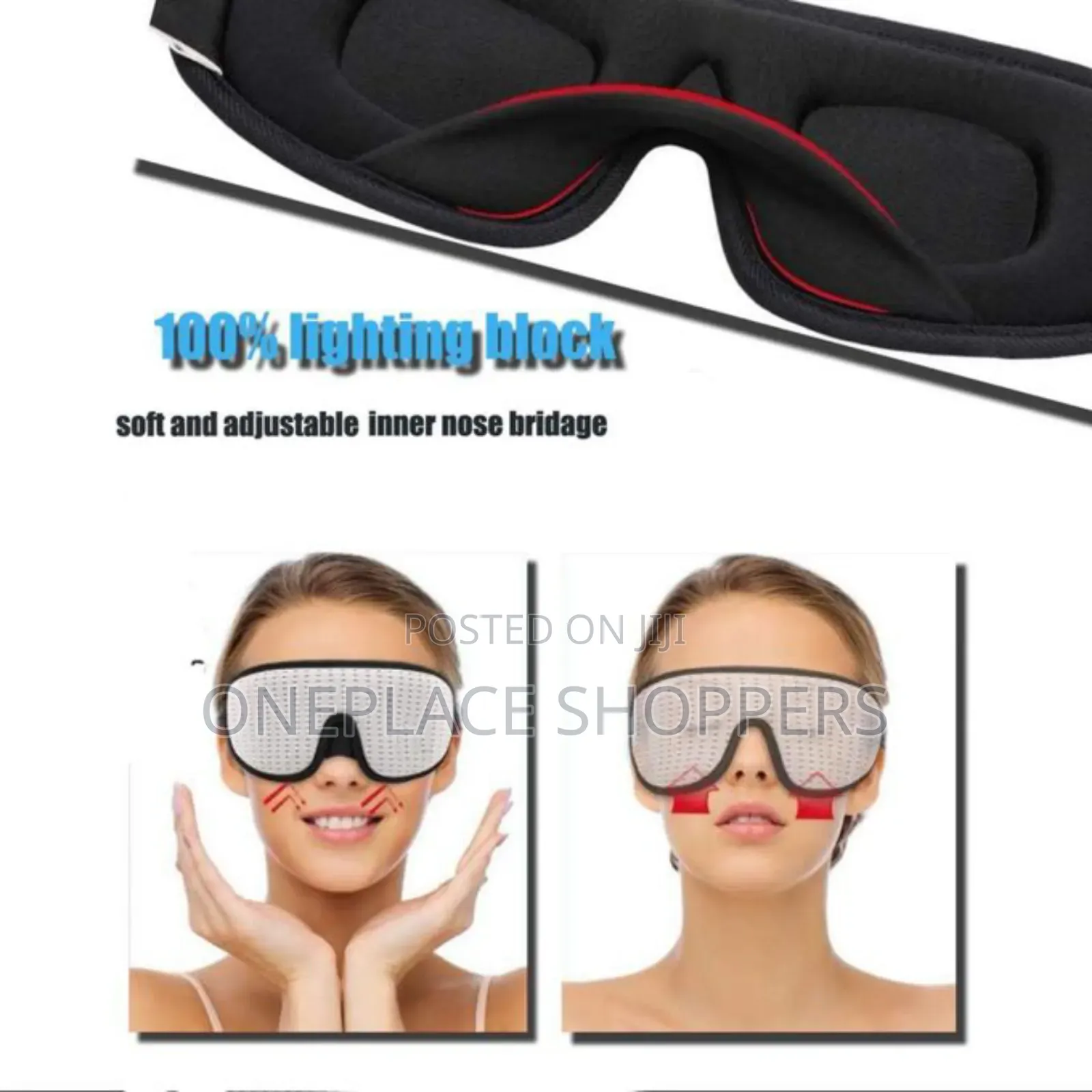 3d Mask For Sleep Eye Mask Lights Blockout Soft Padded Sleeping Fabric