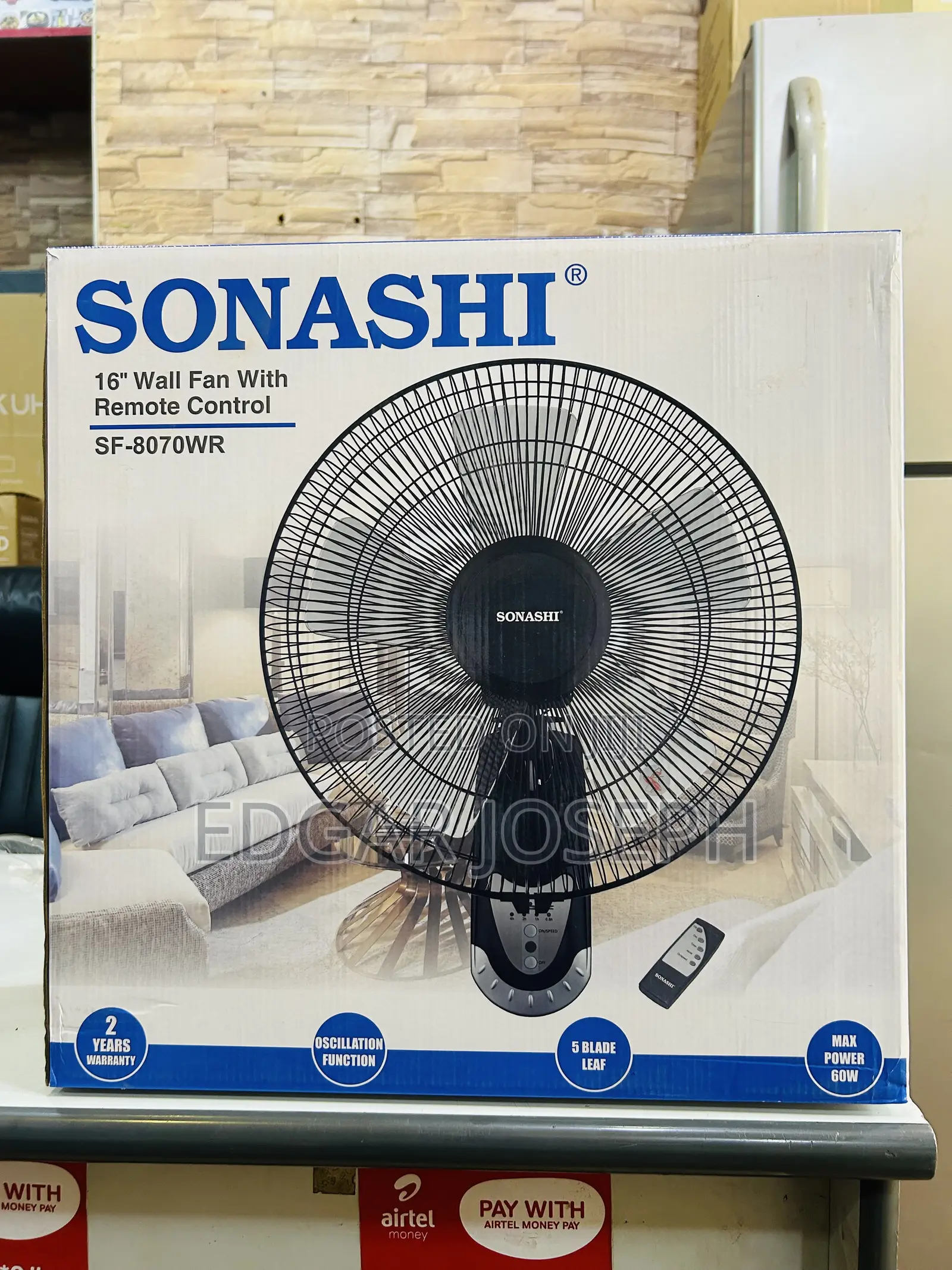 Sonashi Wall Fan With Remote