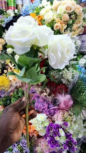 Artificial White Rose Flower