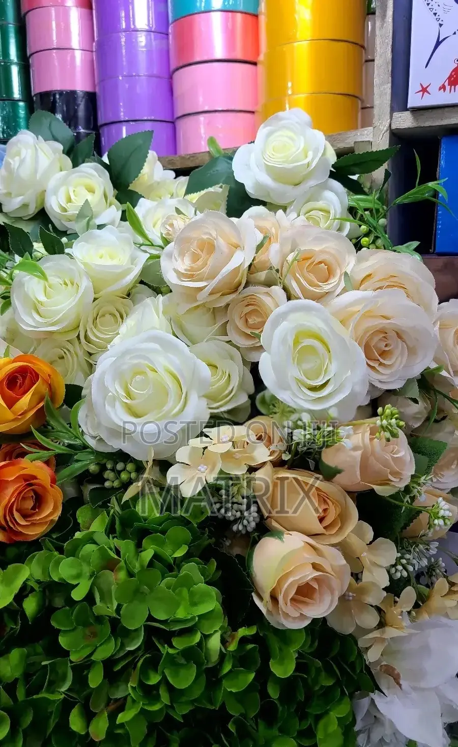 Artificial White Rose Flower