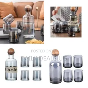Set of 5 Brosilicate Glass Drinking Tea Glasses - Clear