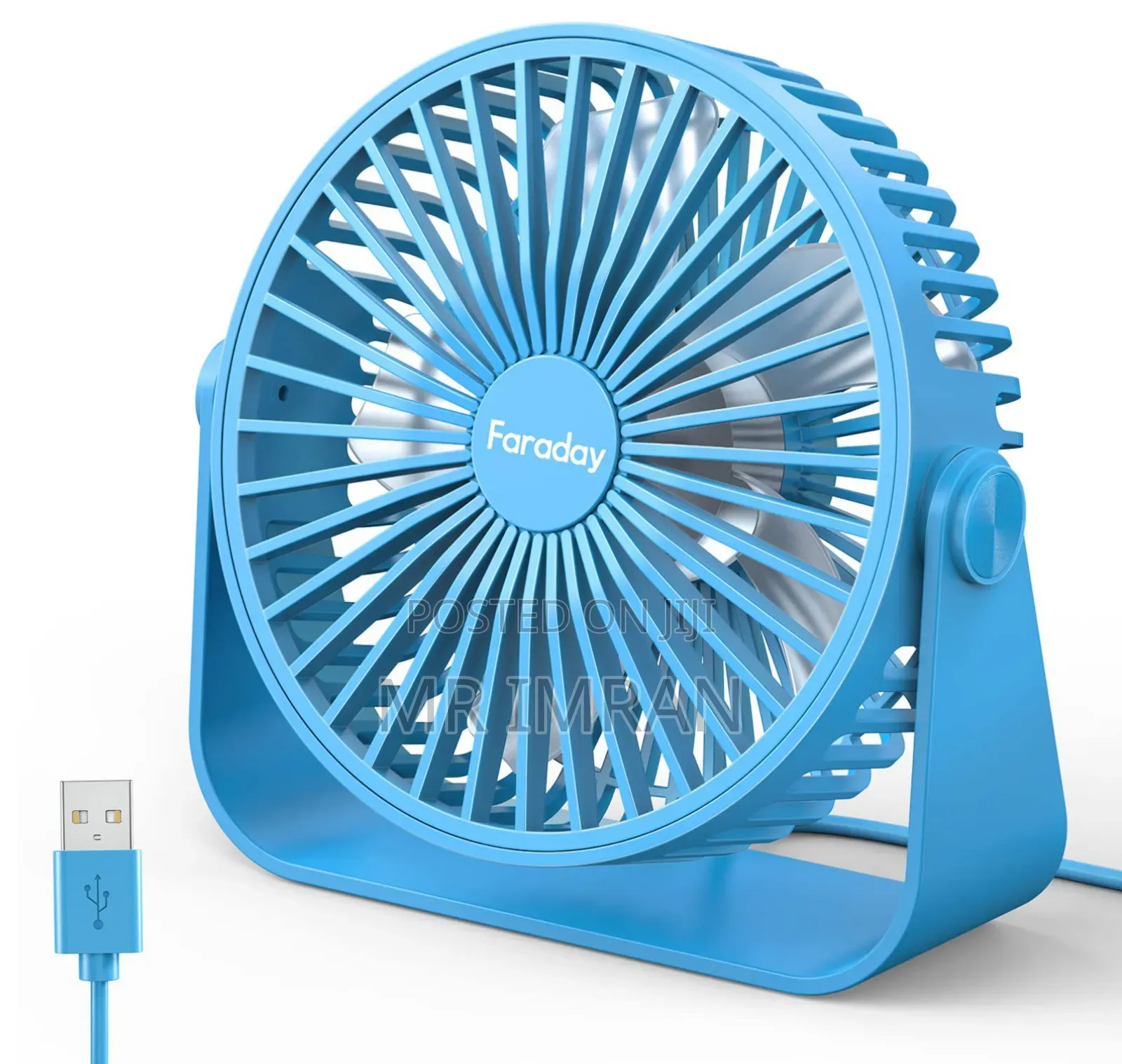 Portable, Usb-Powered Mini Desk Fan in Pink.