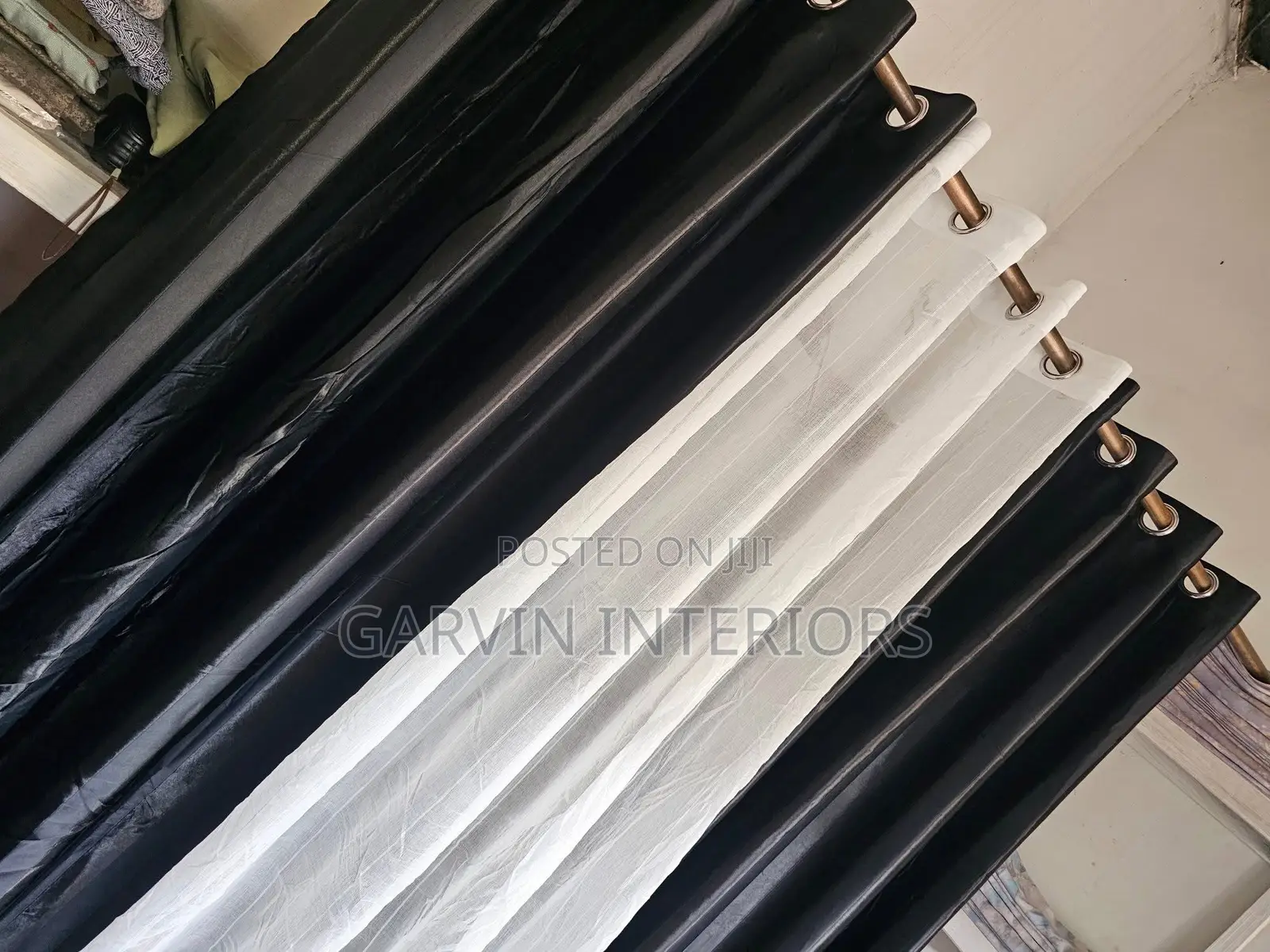 Black Curtains Available 3pcs