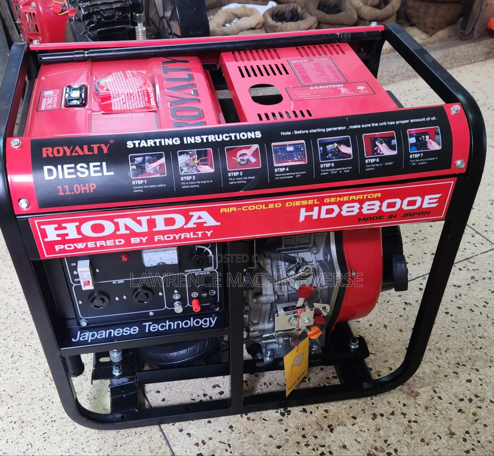 Honda Generator Powered by Royalty 10kva