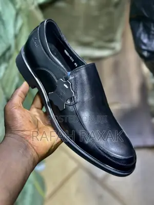 Men’S Black Clarks Leather Loafer Gentle Shoes