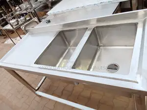 Commercial Washing Sink Dable Bowl Single Tray