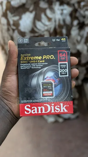 Sandisk Extreme Pro 64gb SDXC Uhs-I Memory Card,