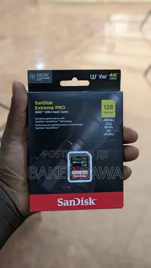 Sandisk 128gb Extreme Pro SDXC Uhs-I Memory Card.