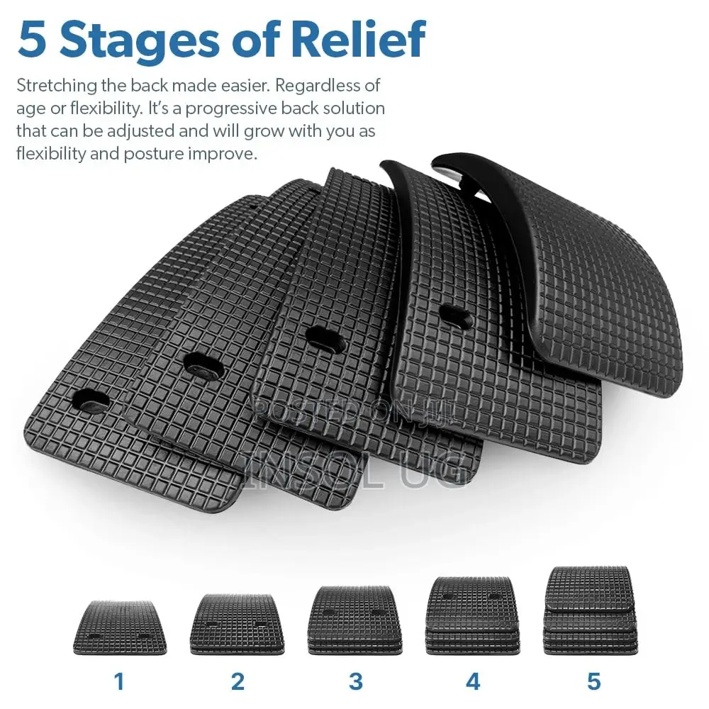 Back Bridge, Adjustable Lower Upper Back Stretcher For Lumbar Support
