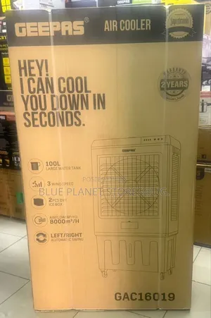 Geepas 100litres Electric Air Coolers \\ 450w \\ 8000m3/H \\ Gac16019