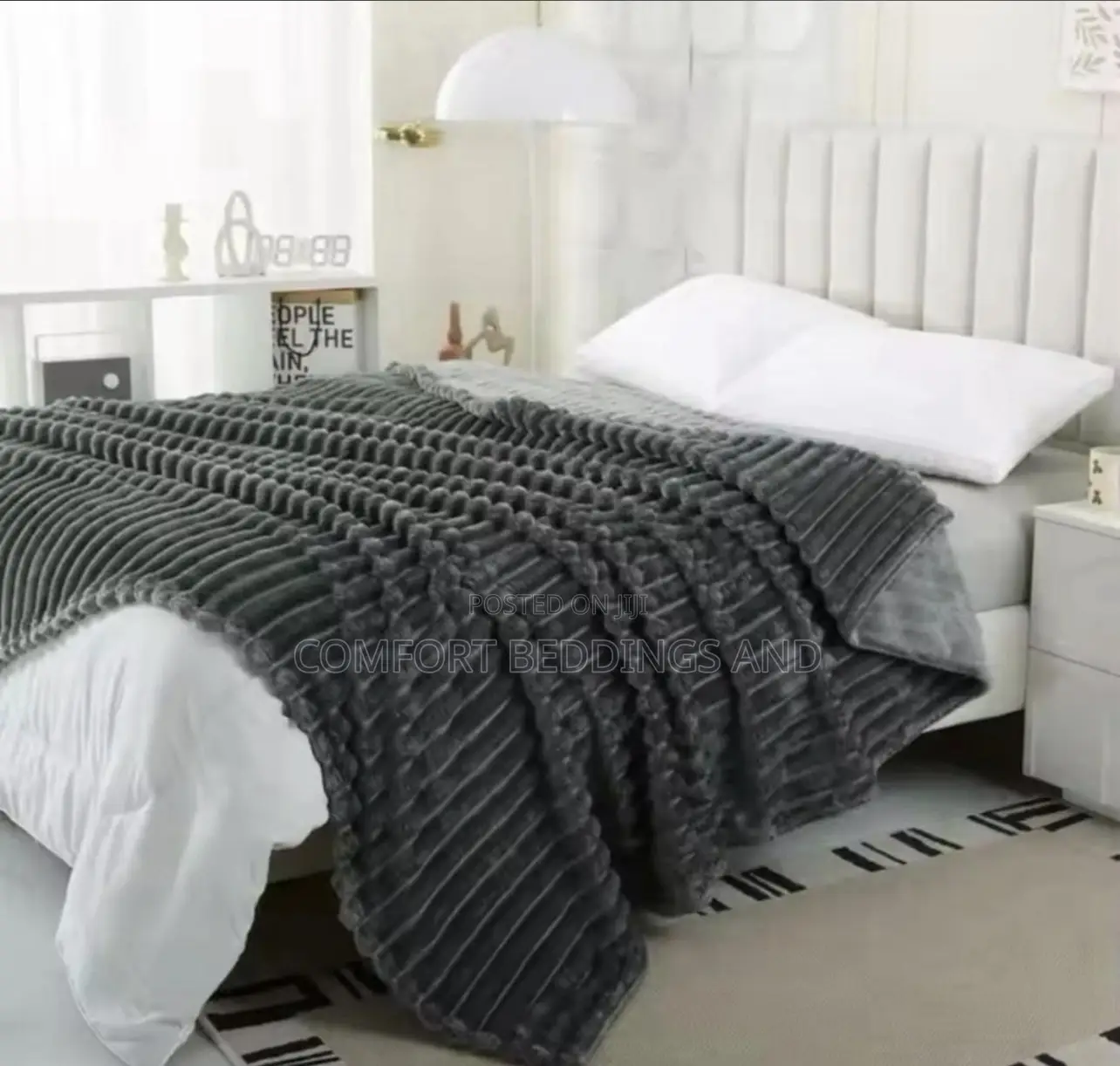 Soft Throw Blanket Dark Gray