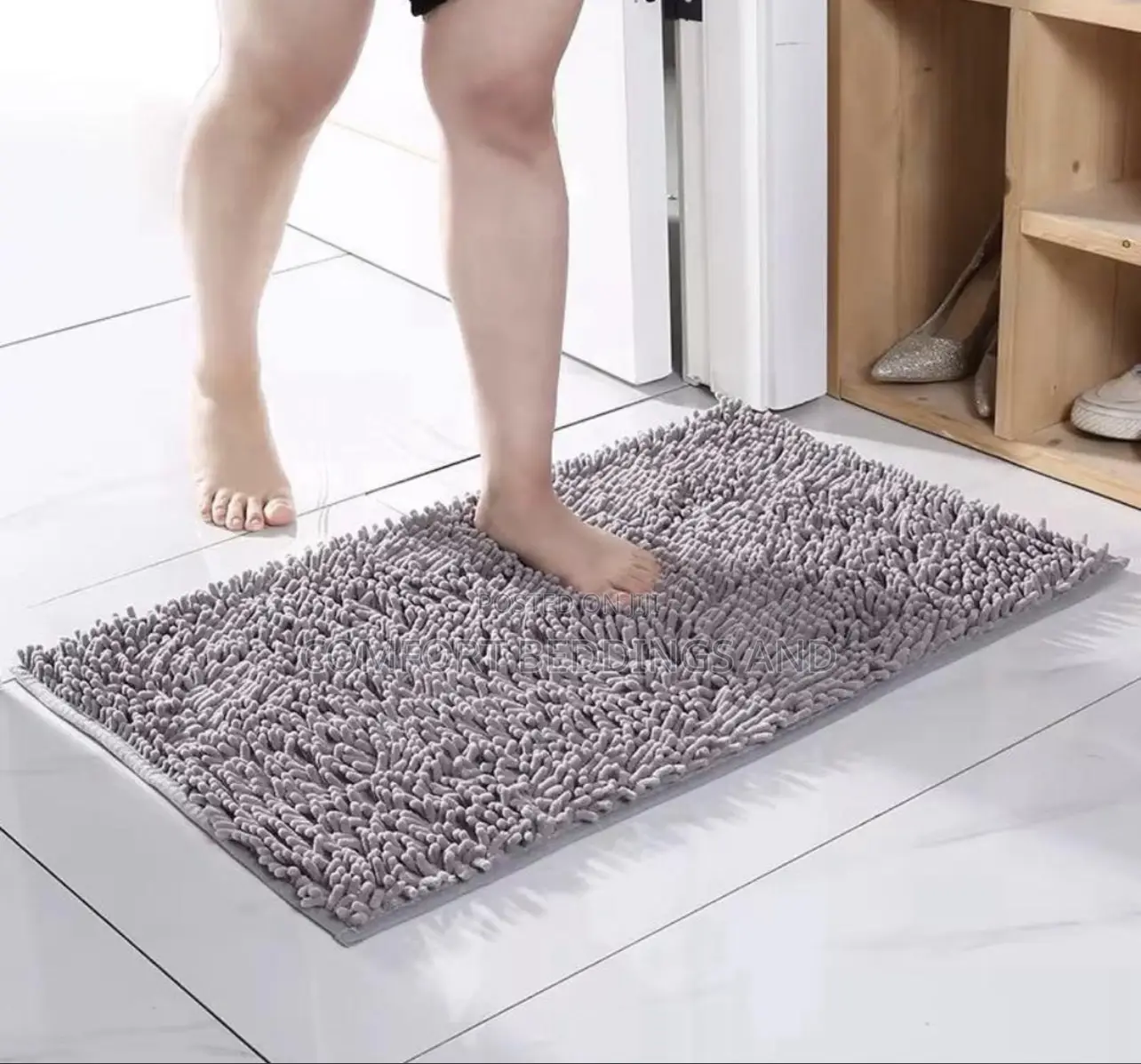 Door Bath Mat Gray