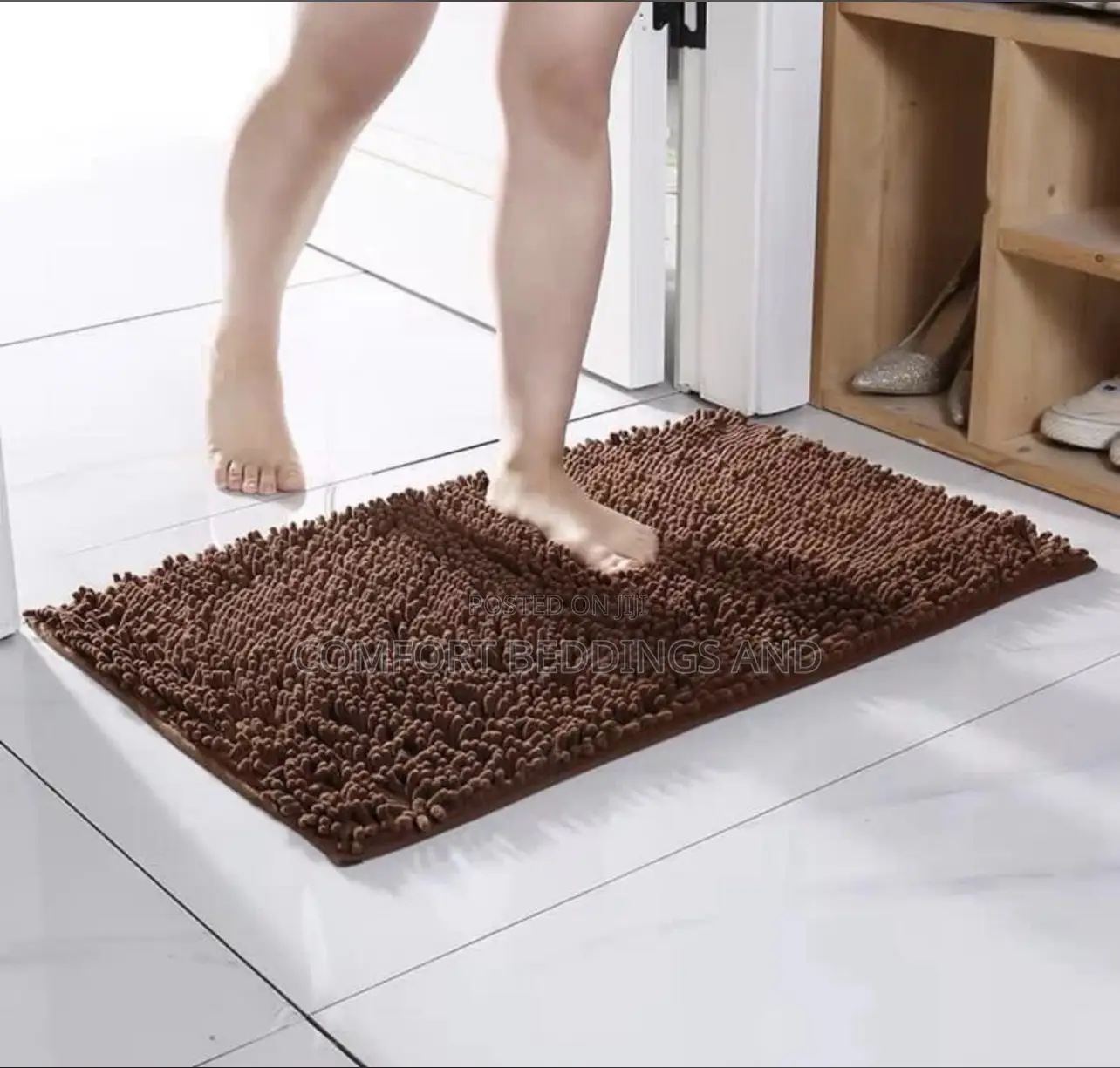 Door Bath Mat Brown