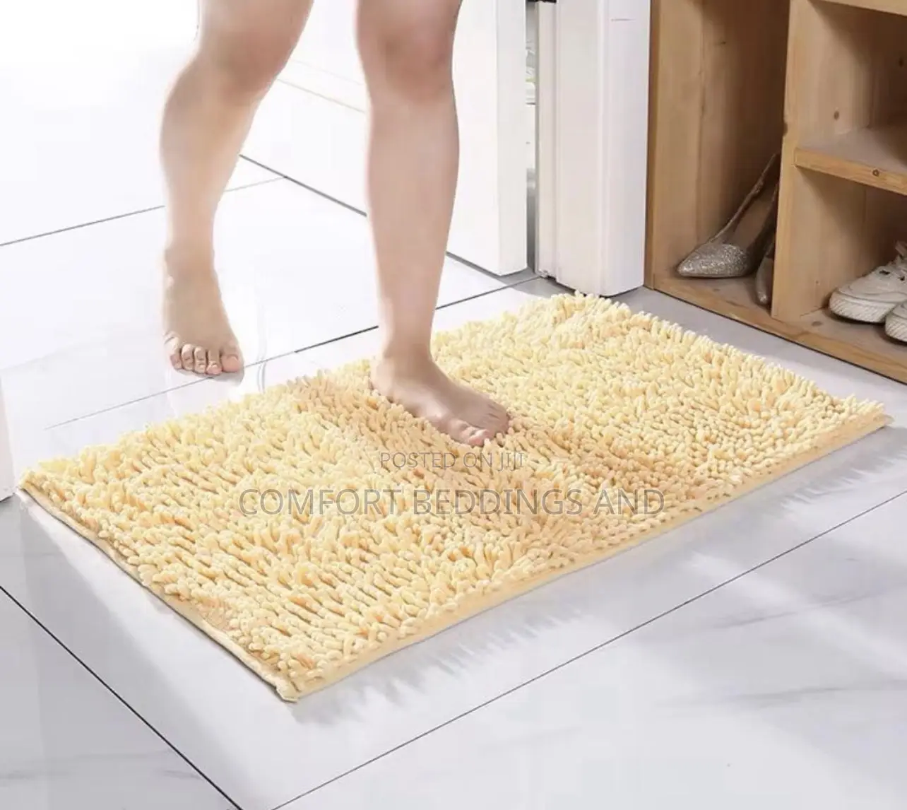 Door Bath Mat Cream