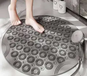 Rubber Bath Mat Gray